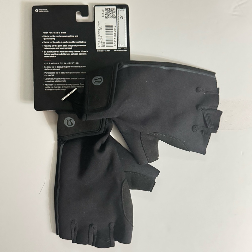 Lululemon L.T.T. Training Glove Black L/XL NWT